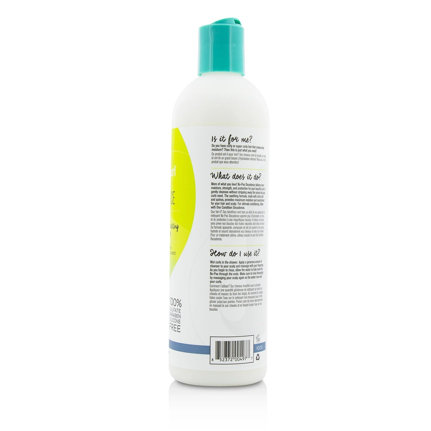 DevaCurl No-Poo Decadence (Zero Lather Ultra Moisturizing Milk Cleanser - For Super Curly Hair) 355ml/12oz 4 DevaCurl No-Poo Decadence (Zero Lather Ultra Moisturizing Milk Cleanser - For Super Curly Hair) 355ml/12oz - Image 2
