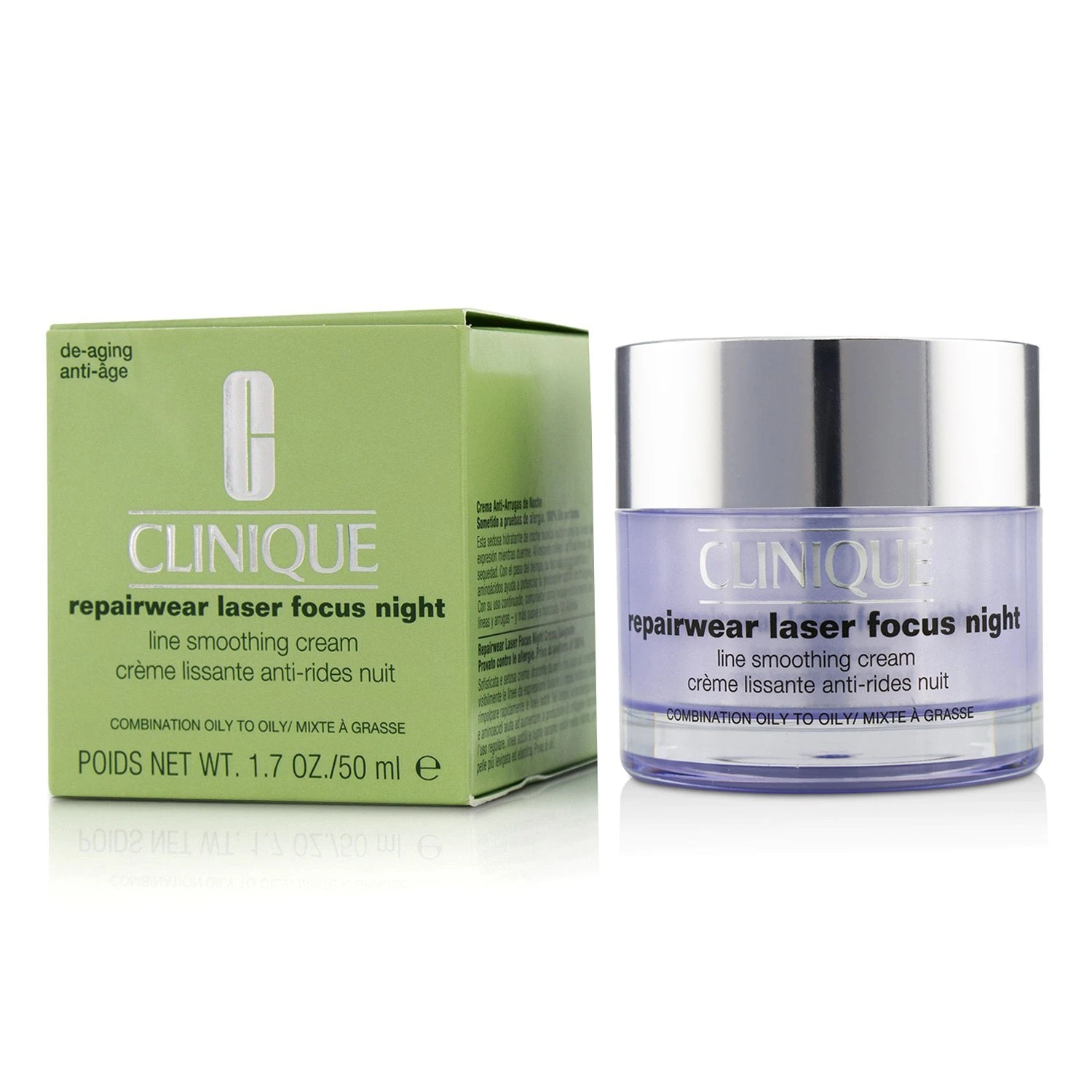 Clinique Repairwear Laser Focus Night Line Smoothing Cream - Combination Oily To Oily 50ml/1.7oz 4 Clinique Repairwear Laser Focus Night Line Smoothing Cream - Combination Oily To Oily 50ml/1.7oz - Image 2