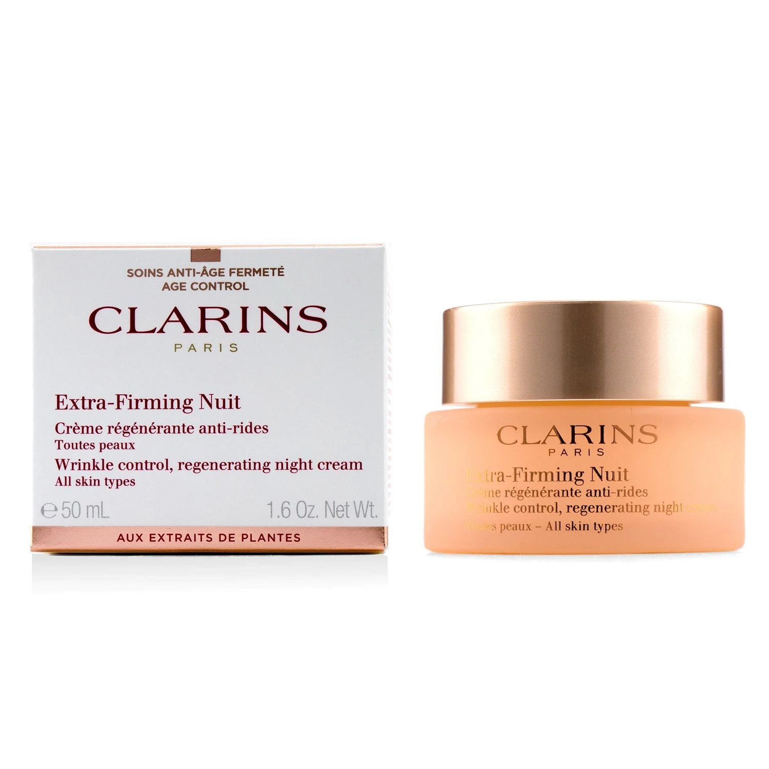 Clarins Extra-Firming Nuit Wrinkle Control, Regenerating Night Cream - All Skin Types 50ml/1.6oz 4 Clarins Extra-Firming Nuit Wrinkle Control, Regenerating Night Cream - All Skin Types 50ml/1.6oz - Image 2