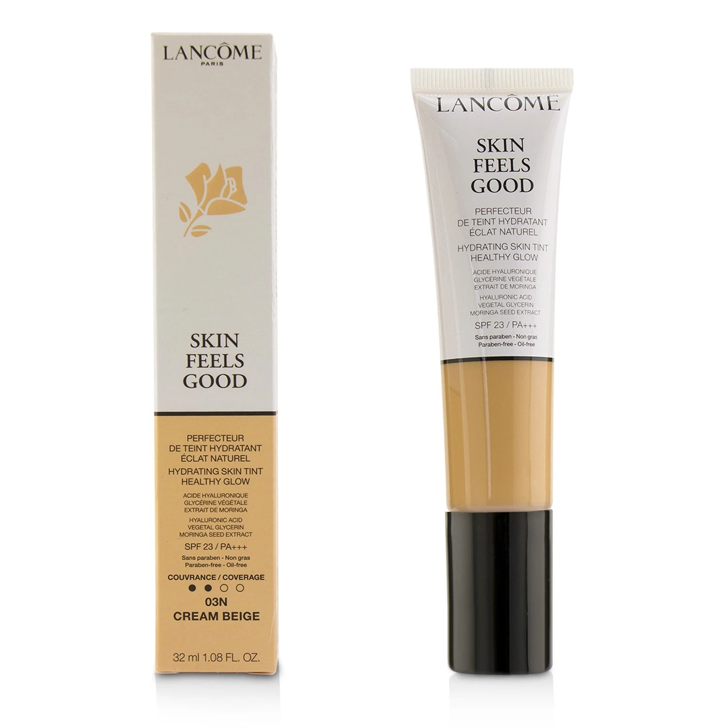 Lancome Skin Feels Good Hydrating Skin Tint Healthy Glow SPF 23 - # 03N Cream Beige 32ml/1.08oz 3 Lancome Skin Feels Good Hydrating Skin Tint Healthy Glow SPF 23 - # 03N Cream Beige 32ml/1.08oz