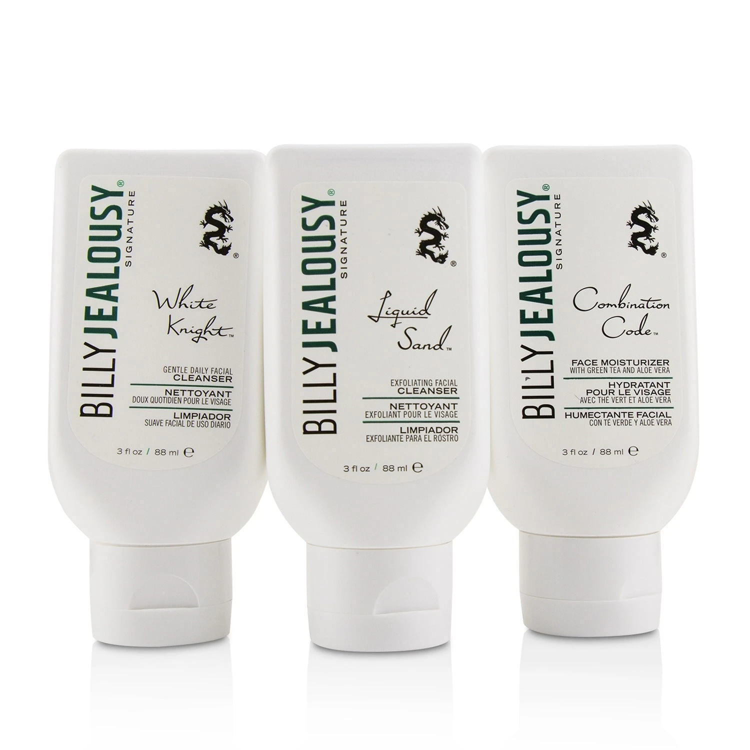 Billy Jealousy Face3Some Kit: Face Moisturizer 88ml + Exfoliating Facial Cleanser 88ml + Gentle Daily Facial Cleanser 88ml 3pcs 4 Billy Jealousy Face3Some Kit: Face Moisturizer 88ml + Exfoliating Facial Cleanser 88ml + Gentle Daily Facial Cleanser 88ml 3pcs - Image 2