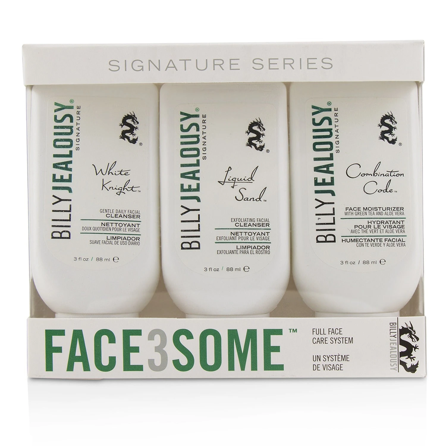 Billy Jealousy Face3Some Kit: Face Moisturizer 88ml + Exfoliating Facial Cleanser 88ml + Gentle Daily Facial Cleanser 88ml 3pcs 3 Billy Jealousy Face3Some Kit: Face Moisturizer 88ml + Exfoliating Facial Cleanser 88ml + Gentle Daily Facial Cleanser 88ml 3pcs