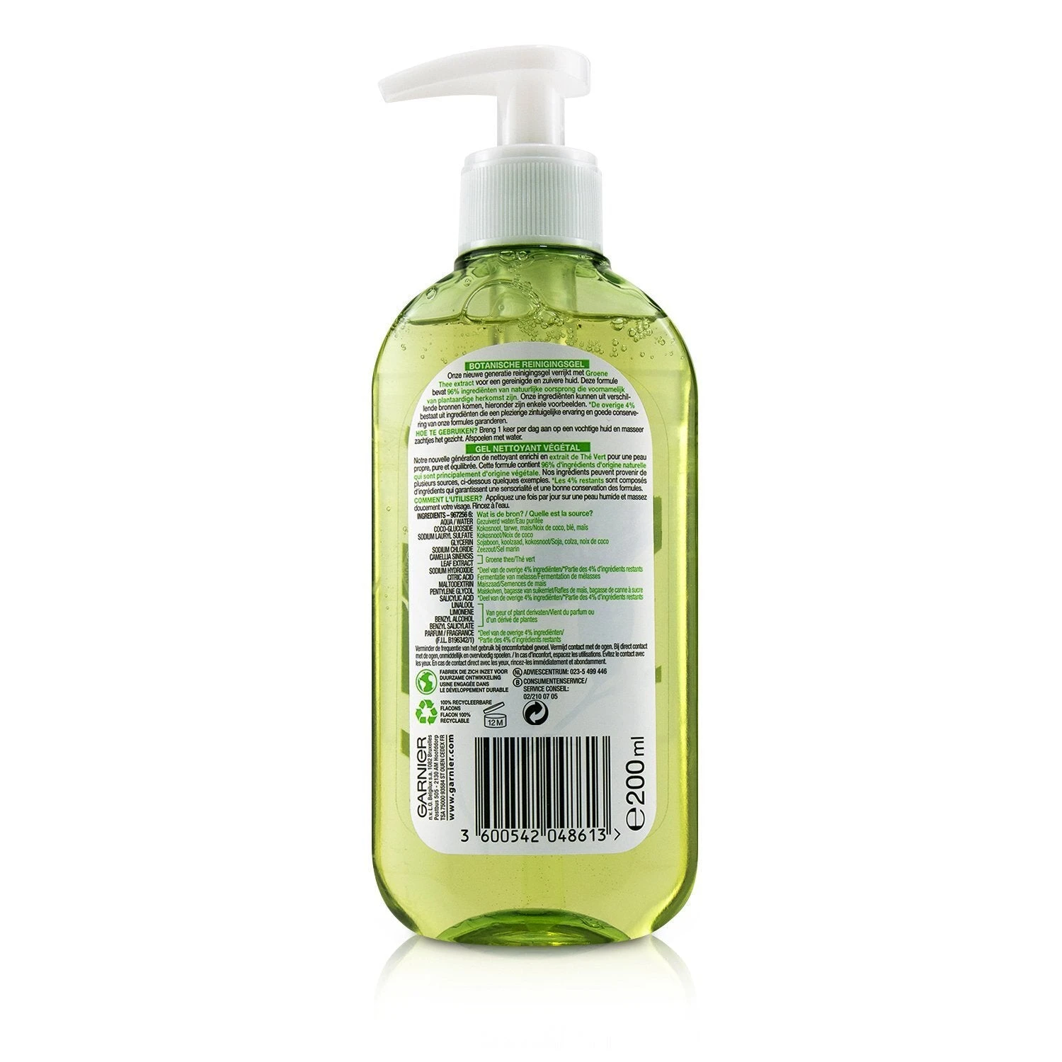 Garnier SkinActive Botanical Cleansing Gel - Green Tea (For Combination To Oily Skin) 200ml/6.7oz 4 Garnier SkinActive Botanical Cleansing Gel - Green Tea (For Combination To Oily Skin) 200ml/6.7oz - Image 2