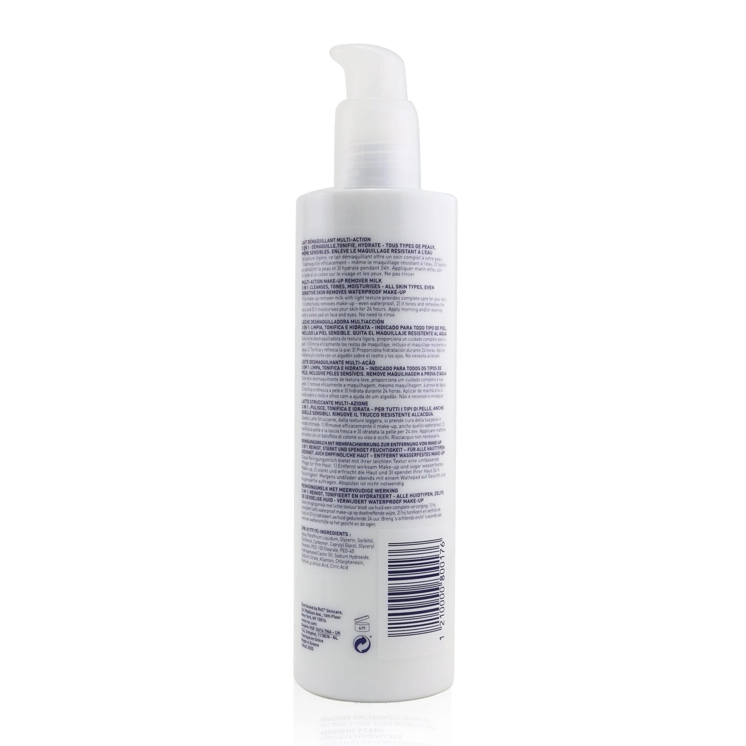 ROC Multi-Action Make-Up Remover Milk - Removes Waterproof Make-Up (All Skin Types, Even Sensitive Skin) 400ml/13.52oz 4 ROC Multi-Action Make-Up Remover Milk - Removes Waterproof Make-Up (All Skin Types, Even Sensitive Skin) 400ml/13.52oz - Image 3
