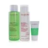 Clarins Perfect Cleansing Set (Combination To Oily Skin): Cleansing Milk 200ml+ Toning Lotion 200ml+ Pure Scrub 15ml+ Bag 3pcs+1bag