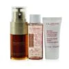 Clarins Youthful Radiance Set: Double Serum 30ml+ Cleansing Micellar Water 50ml+ Beauty Flash Balm 15ml 3pcs -Clari Beauty Shop 26938480314
