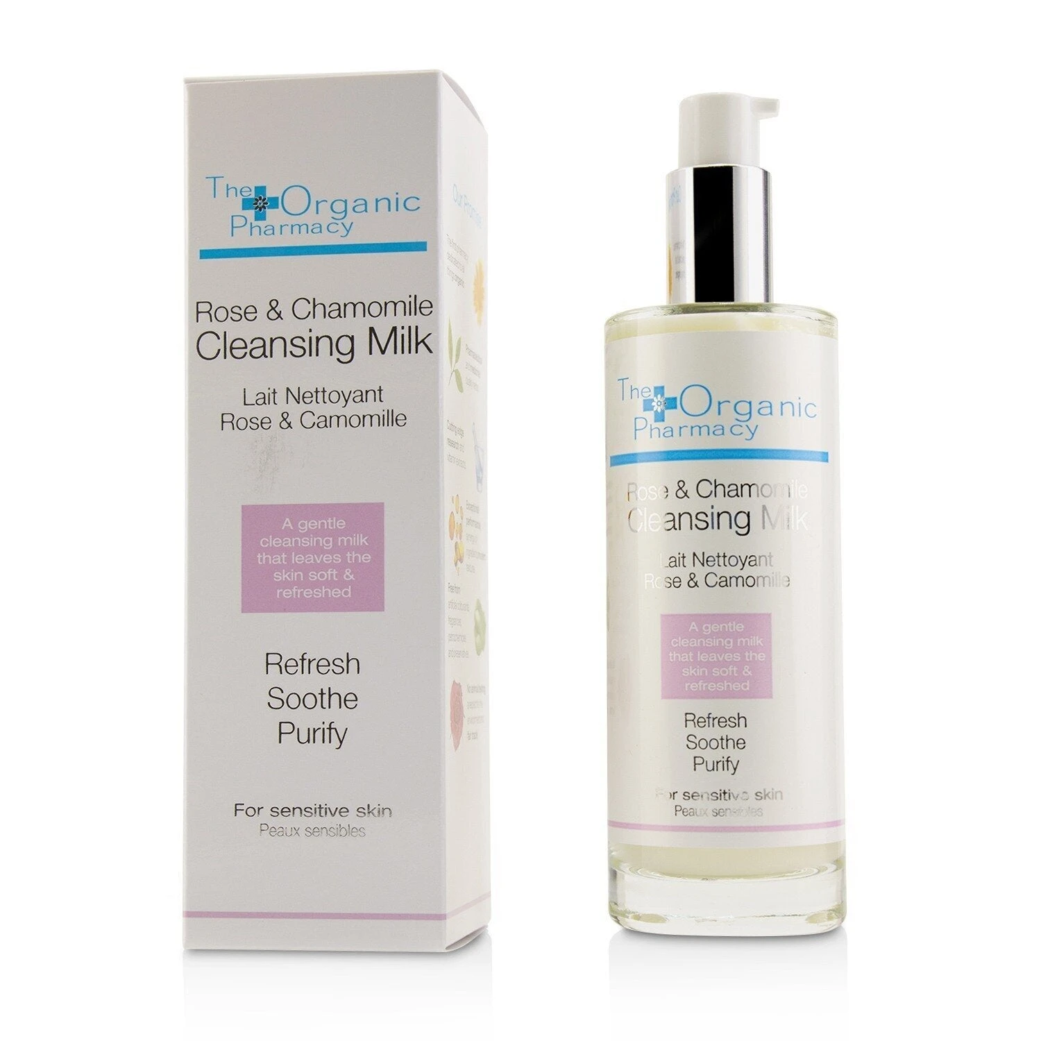 The Organic Pharmacy Rose & Chamomile Cleansing Milk - For Sensitive Skin (Exp. Date 10/2022) 100ml/3.3oz 4 The Organic Pharmacy Rose & Chamomile Cleansing Milk - For Sensitive Skin (Exp. Date 10/2022) 100ml/3.3oz - Image 2