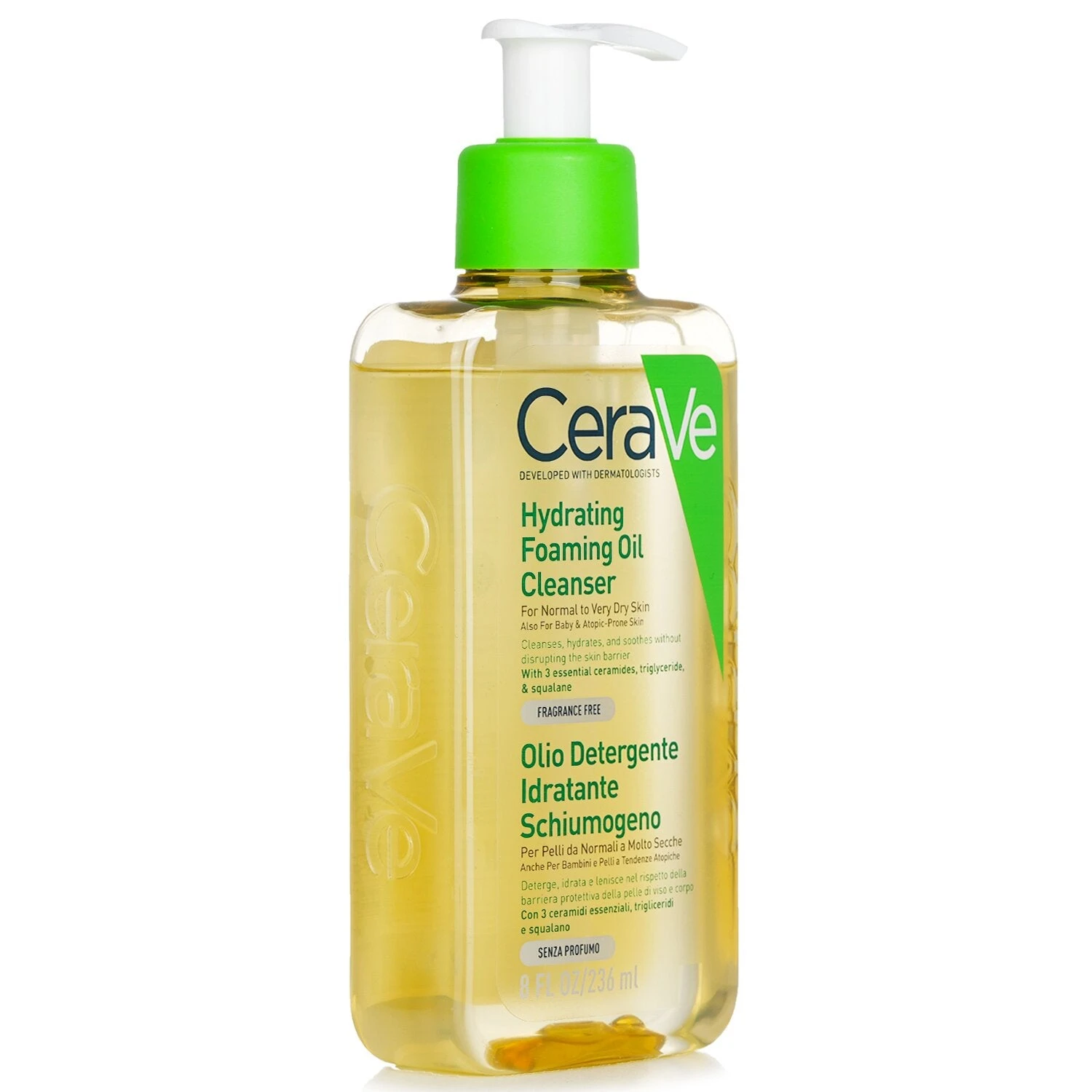 CeraVe Hydrating Foaming Oil Cleanser 236ml/8oz 4 CeraVe Hydrating Foaming Oil Cleanser 236ml/8oz - Image 2
