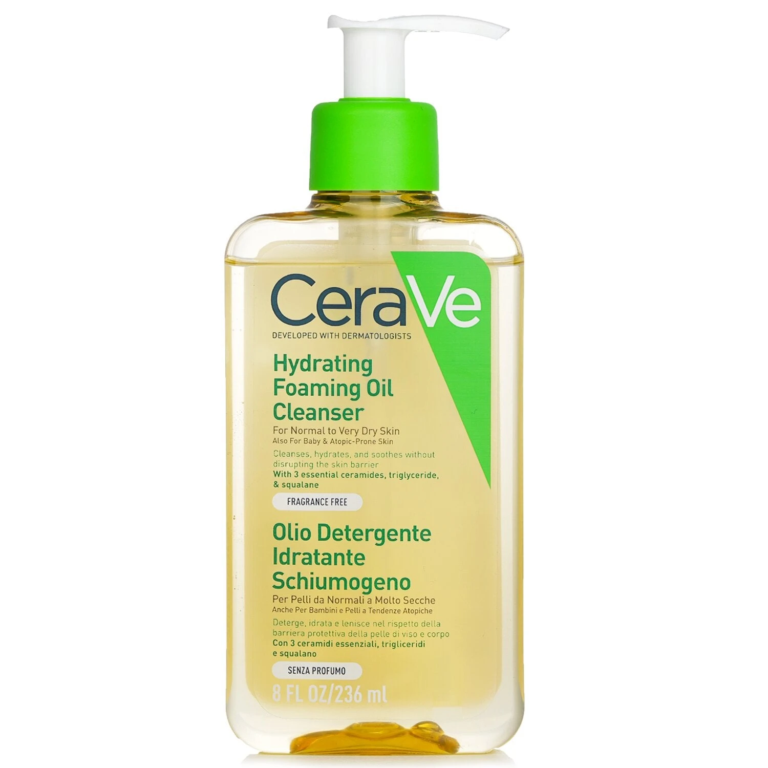 CeraVe Hydrating Foaming Oil Cleanser 236ml/8oz 3 CeraVe Hydrating Foaming Oil Cleanser 236ml/8oz